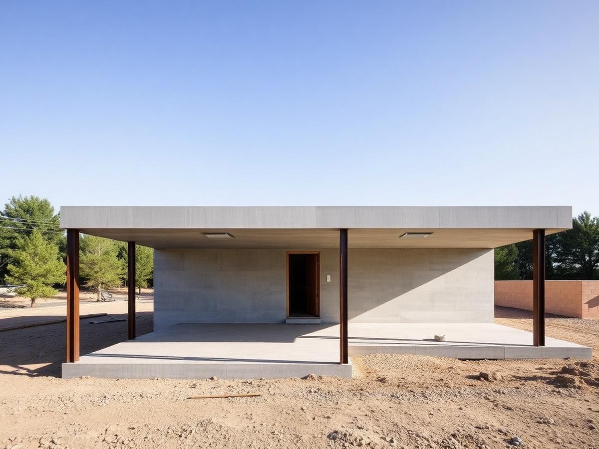 Vivienda unifamiliar — Hormigón + acero